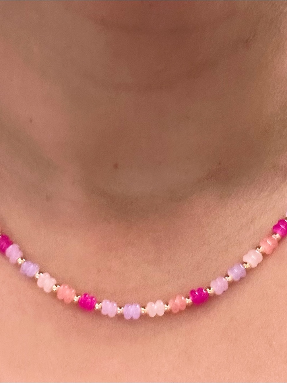 16 inch “cotton candy” necklace